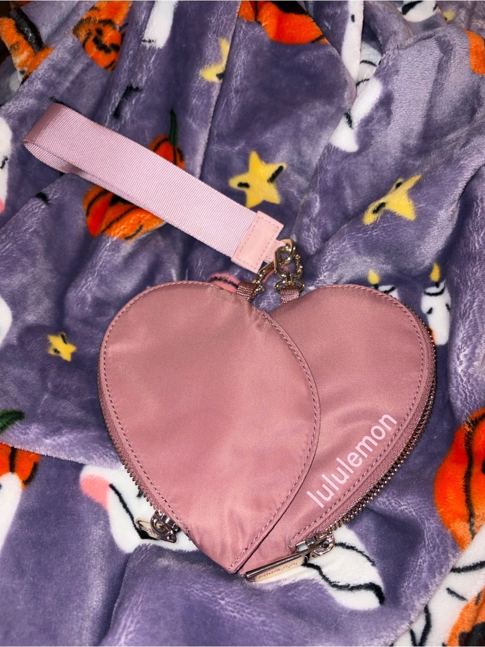 lululemon athletica Pink Heart Wristlet Coin Pouch